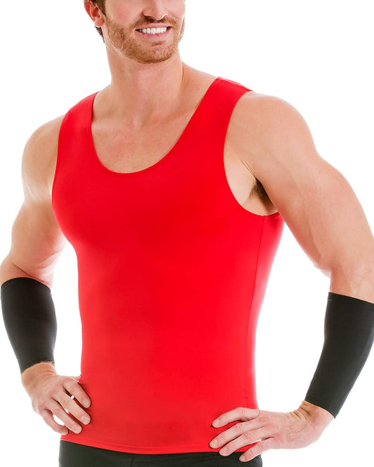 Insta Slim -Made in USA- Compression Tank-Top Shapewear for Men. Tummy Control Slimming Body-Shaper for Belly & Back Support
