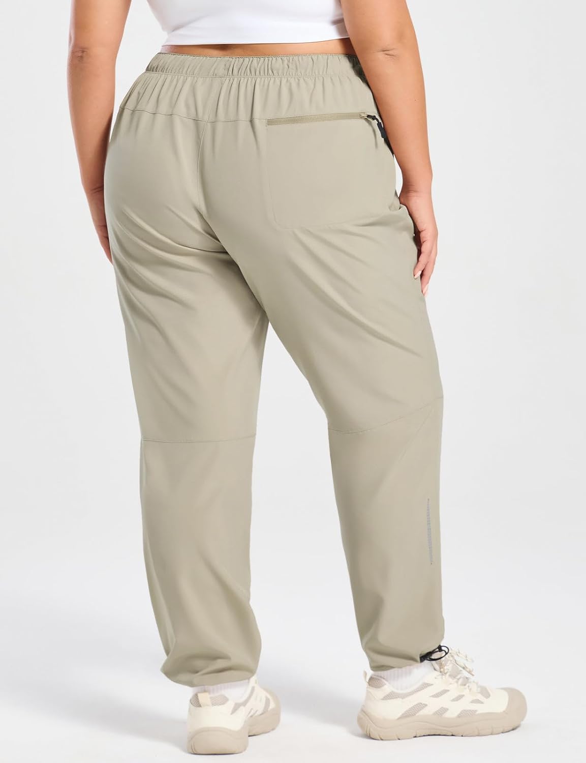 baleaf Plus Size Pants for Women Hiking Cargo Water Resistant UPF 50+ Cargo Joggers Zipper Pockets
