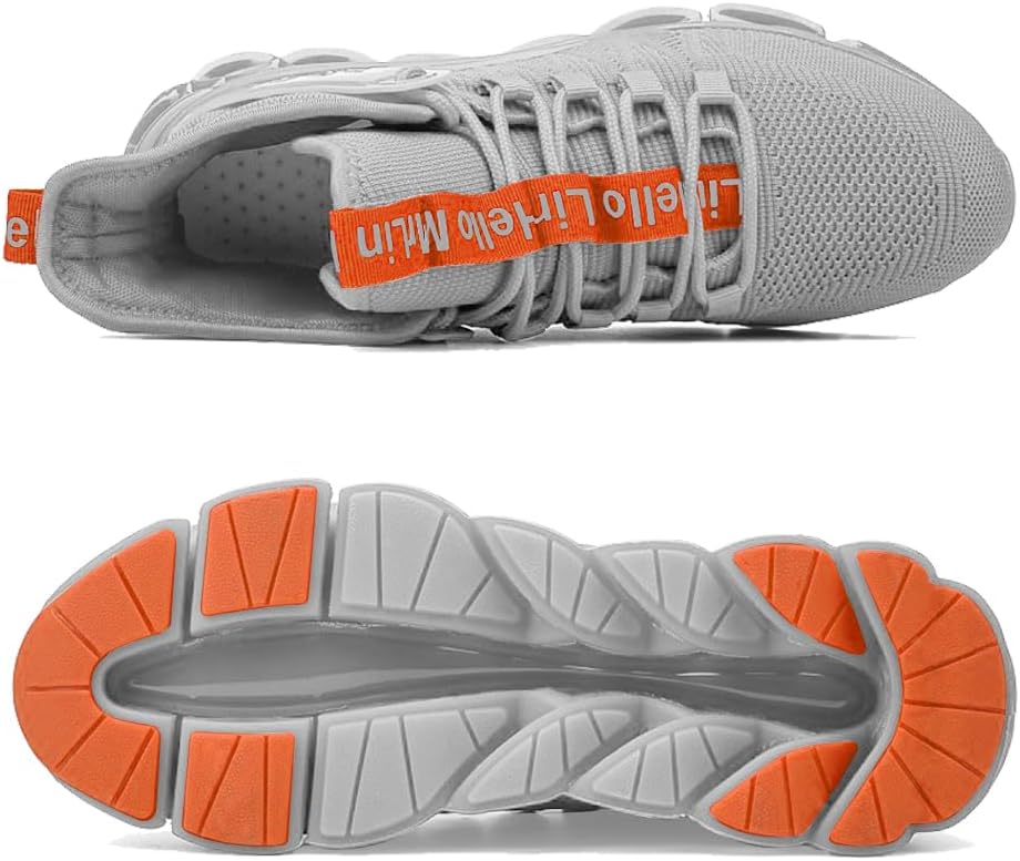 Hello MrLin Men's Running Shoes Non Slip Athletic Tennis Walking Blade Type Sneakers Hip Hop