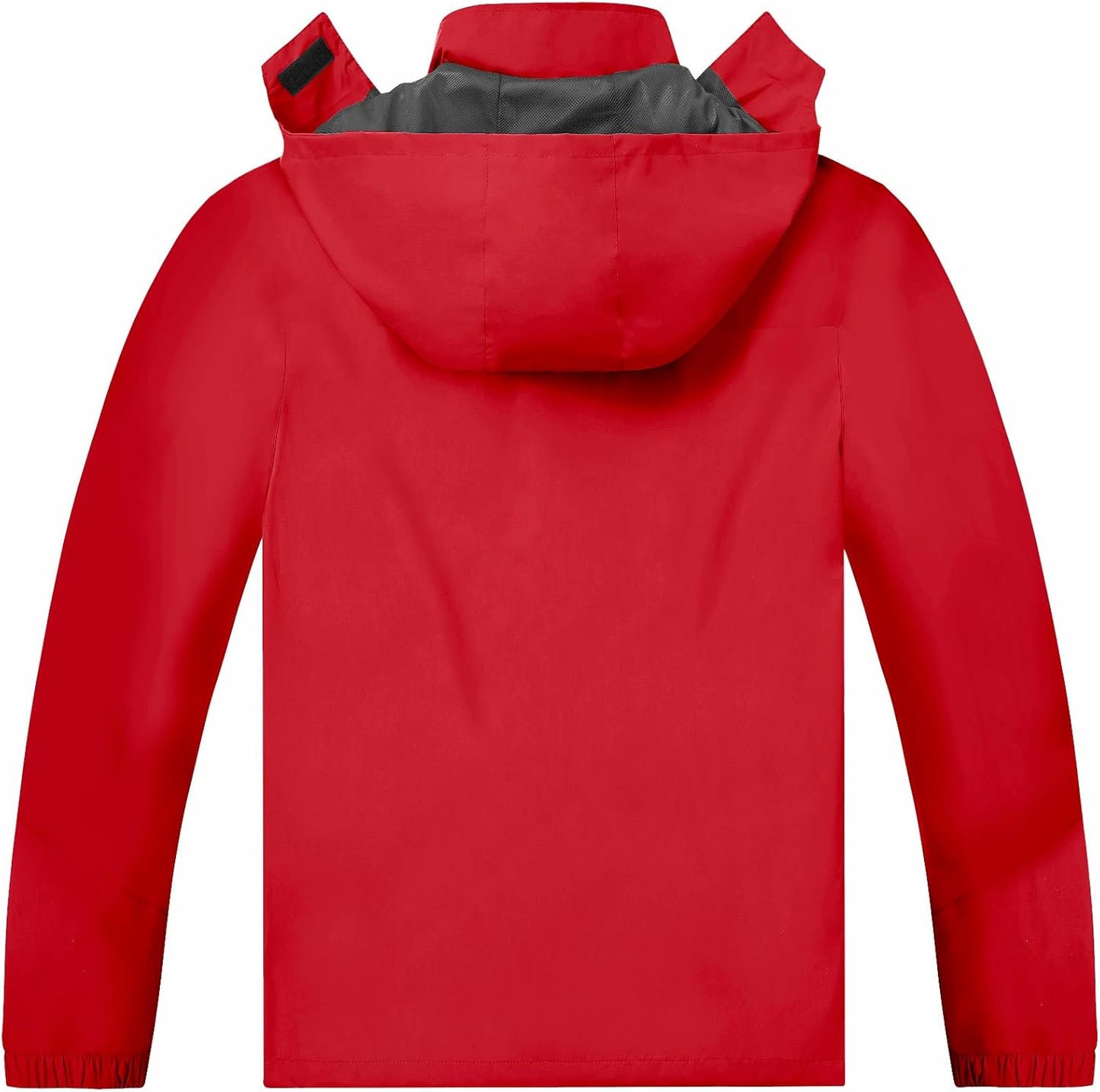 TEZO Mens Rain Jacket Waterproof with Hooded Hiking Coat Lightweight Windbreaker