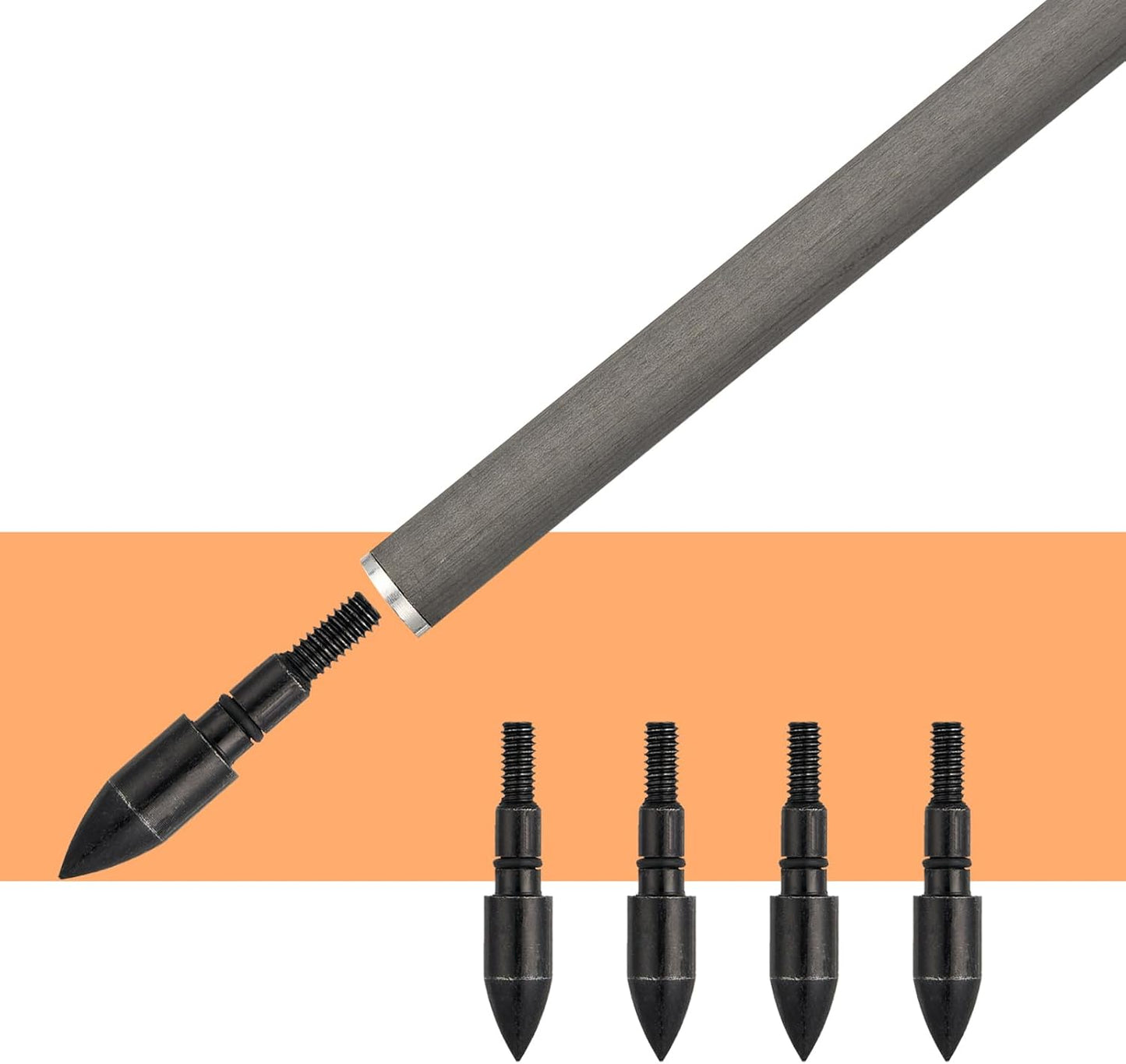 Crossbow Bolts 15 Inch Archery Carbon Crossbow Arrows with Moon Nocks Hunting Archery Arrows（12pcs