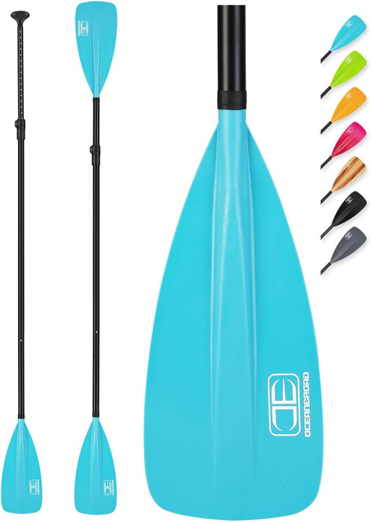 OCEANBROAD SUP Paddle - Adjustable Stand-Up Paddle for Paddleboard Kayak, Adjustable Aluminum Alloy Shaft with Reinforced Nylon Blades