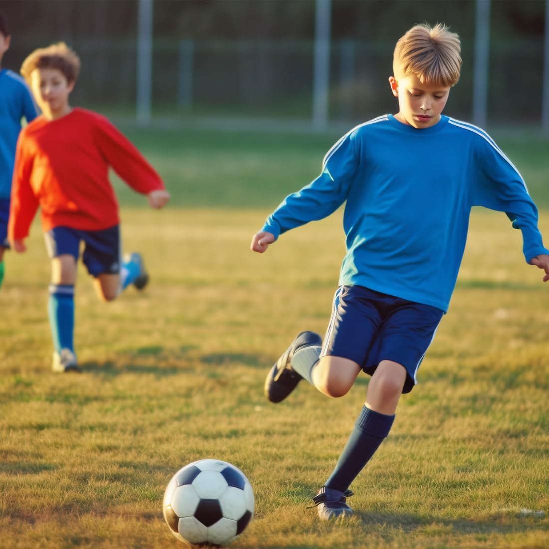 Soccer Shin Guards for Kids Youth, 2 Pairs Breathable Shin Pads for Boys Girls Teens Adults, Lightweight Football Equipment Cushion Protection for Men Women