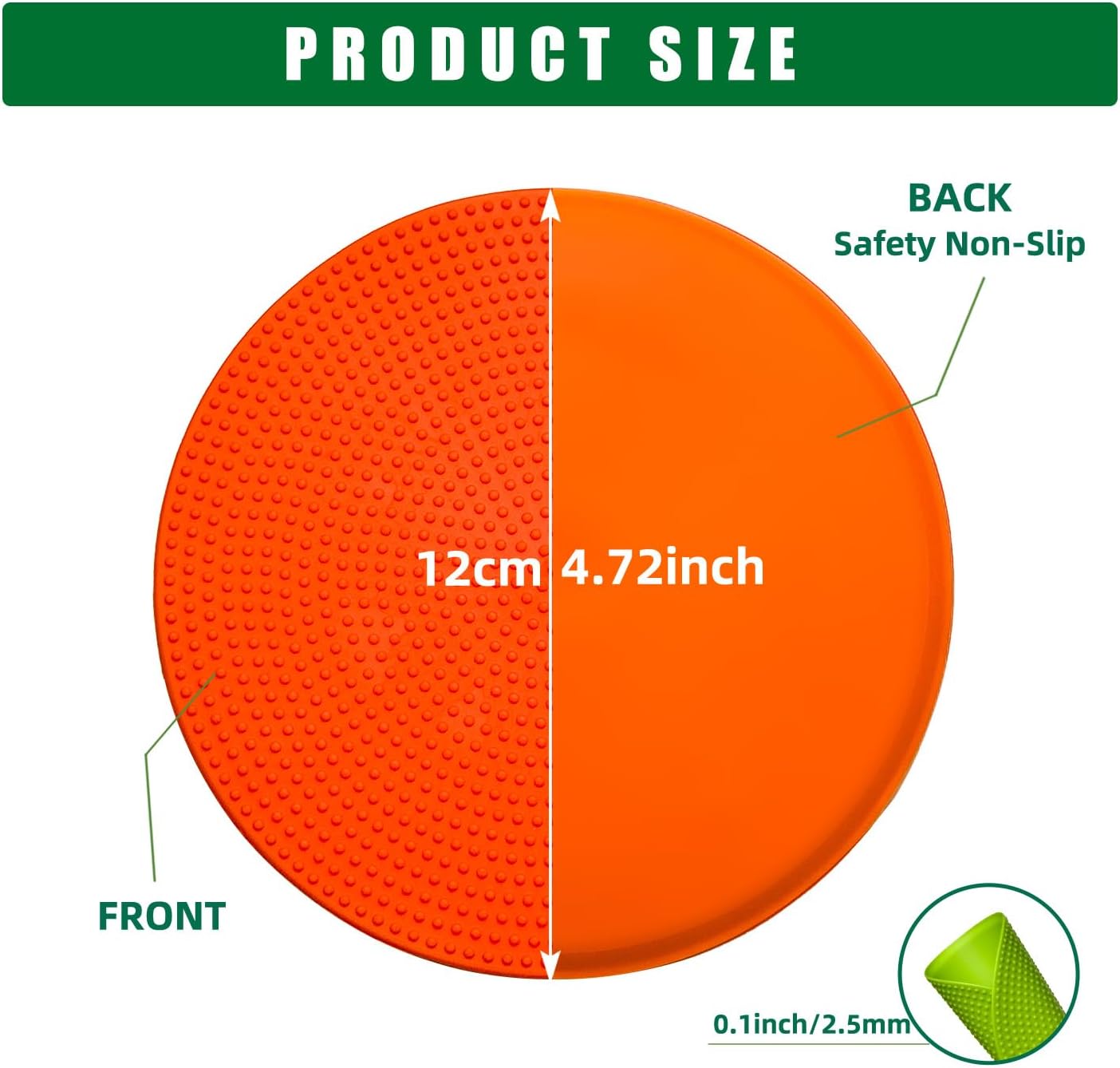 Spot Markers 4.72/9 Inch 12/24/36 Pcs Anti-Slip Agility Floor Markers,Colorful Flat Field Gym Classroom Floor Spots Set for Indoor Outdoor Soccer Basketball Sports Speed Training and Drills