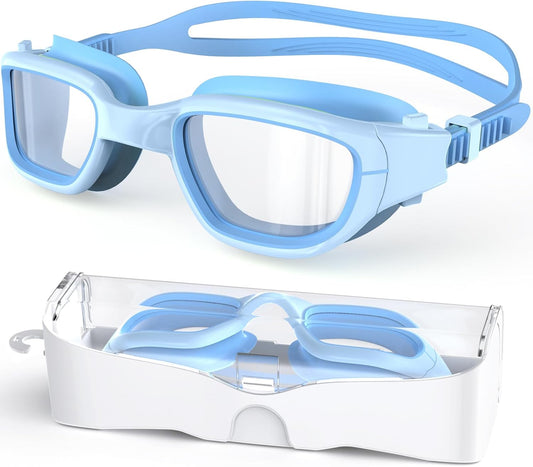 Kids Swim Goggles,Swimming Goggles for Kids 6-14, Anti-Fog UV Protection Pool Glasses for Boys Girls