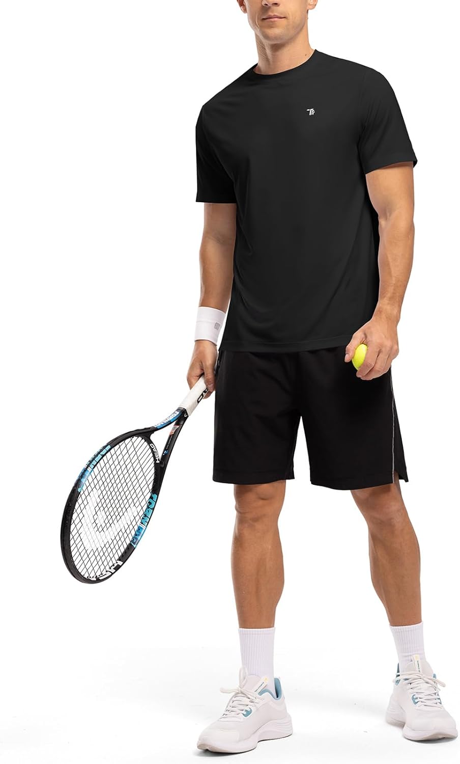 BGOWATU Men's Quick Dry Workout Athletic Shirts Lightweight Tennis Shirts for Men Running Gym Tops