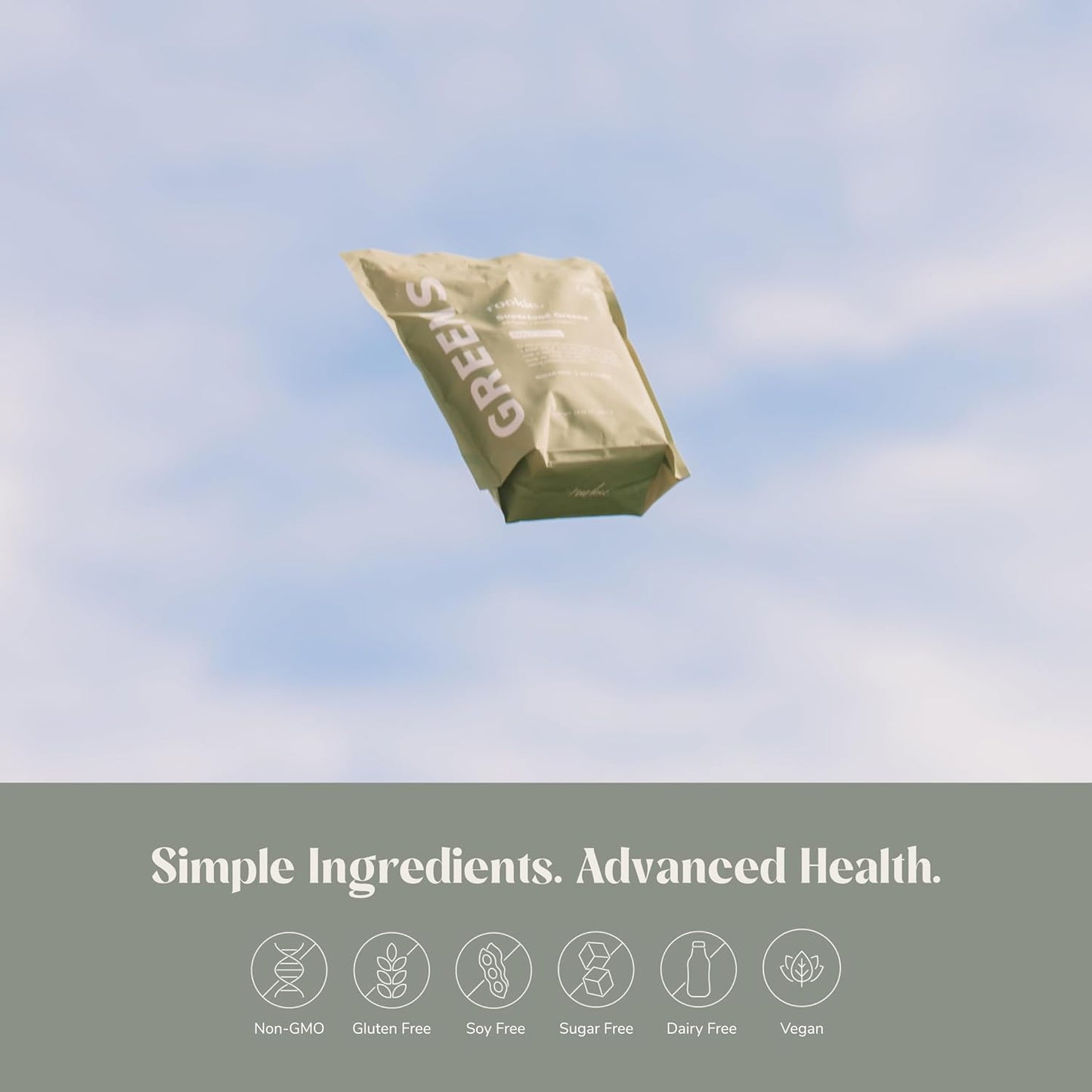 Rookie Wellness Greens + Superfoods - Greens Superfoods Powder Drink Made with Whole Food Sourced Ingredients Contains Vitamins, Probiotics, Antioxidants, and Baobab Fiber (30 Servings, Peach Mango)