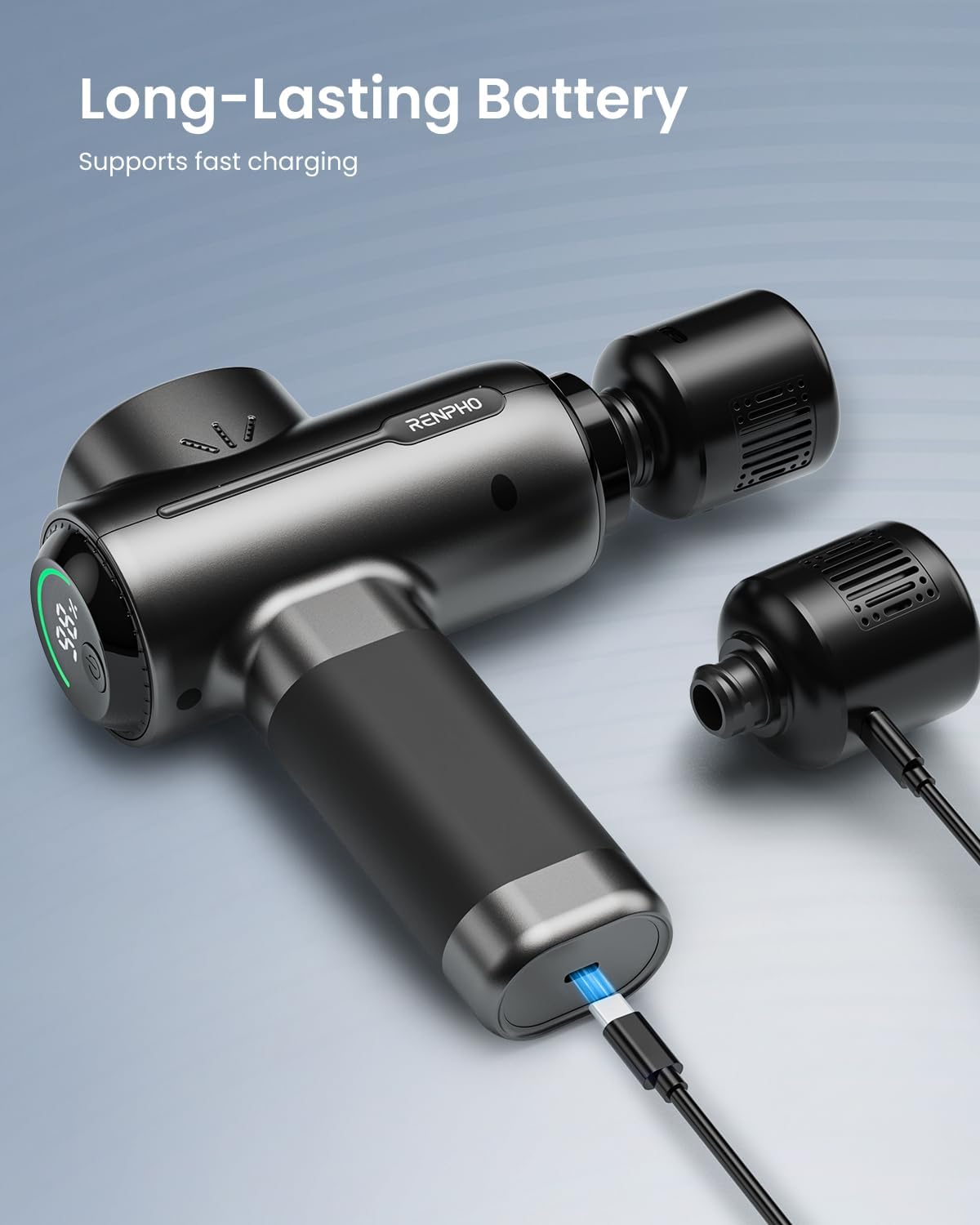 RENPHO Massage Gun with Heat and Cold, Portable Percussion Muscle Deep Tissue Massager with Carry Case, Gifts for Men Women