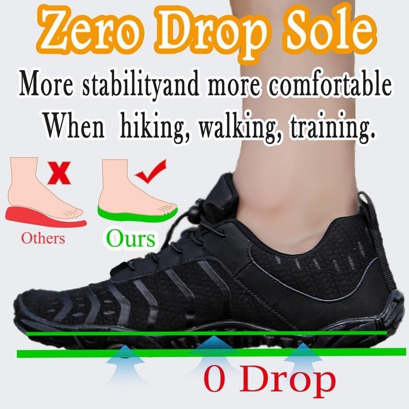 Barefoot Shoes Men Women Minimalist Shoes Zero Drop Workout Cross-Trainer Hiking Water Wide Toe Box Grounded Footwear Weightlifting Walking
