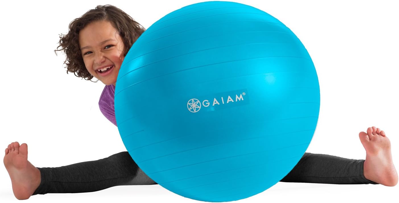 Gaiam Kids Balance Ball - Exercise Stability Yoga Ball, Kids Alternative Flexible Seating for Active Children in Home or Classroom (Satisfaction Guarantee), 45cm