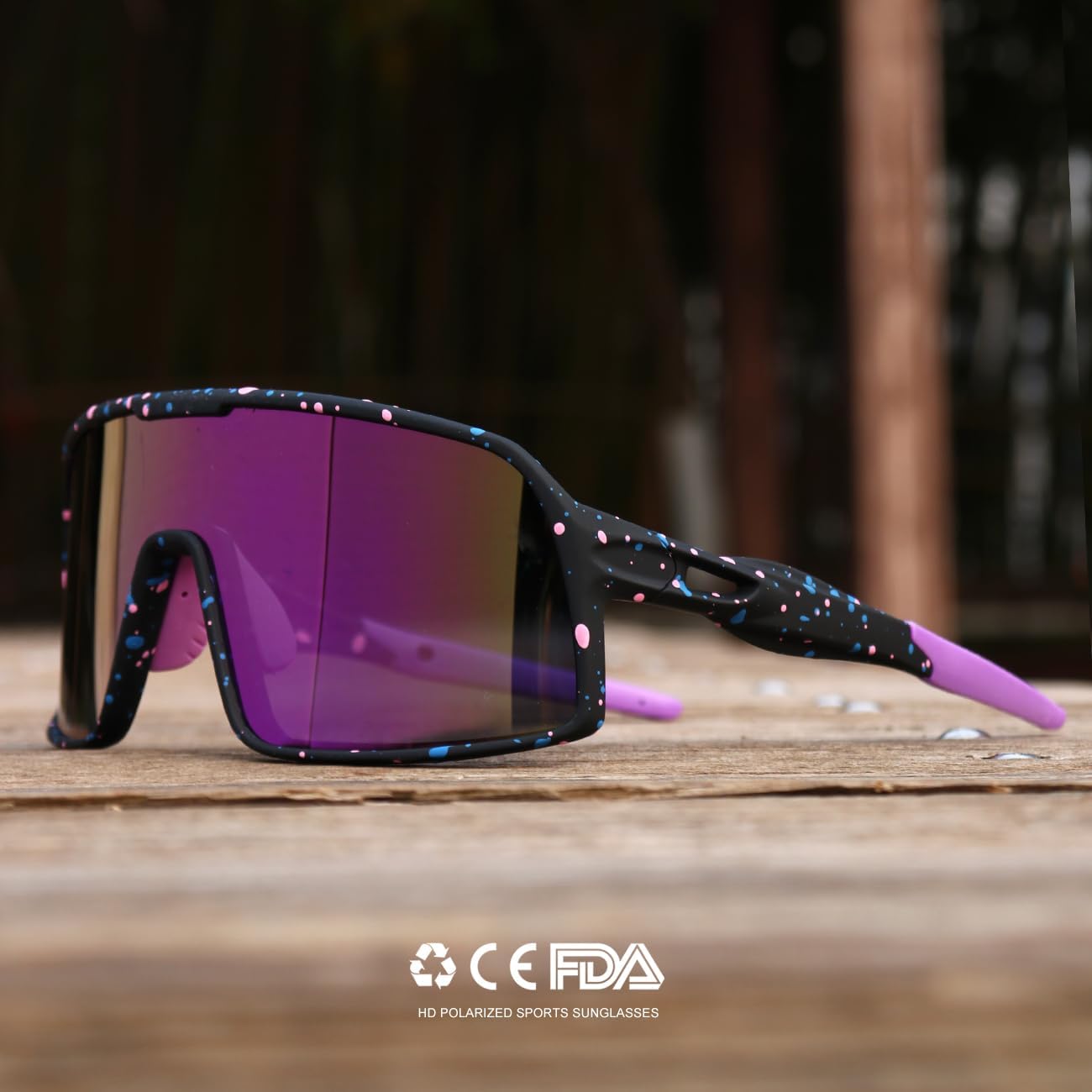 Polarized Sports Sunglasses for Men and Women Cycling Glasses UV Protection Goggles for Mountain Bike Running Fishing