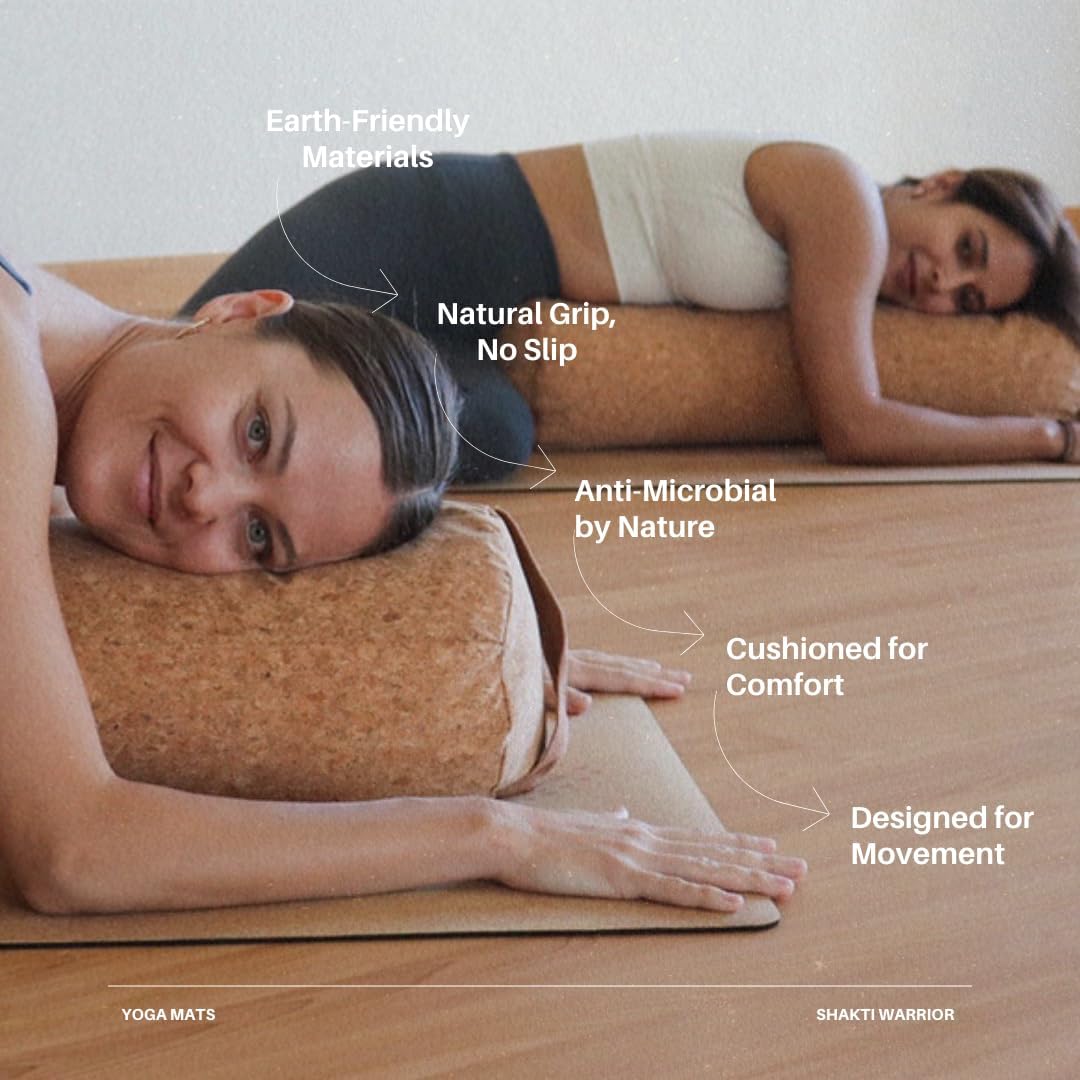 Cork Yoga Mat - Artist Designed, Premium Printed Eco-Friendly Non-Slip mat, Great for Regular & Hot Yoga, Pilates, Workouts 72 inch x 24 inch x 3mm Thick