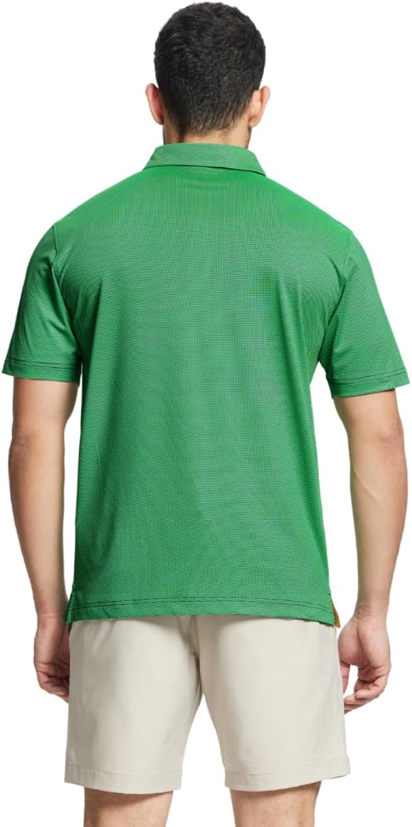 M MAELREG Golf Shirts for Men Dry fit Sports Jacquard Lightweight Performance Texture Short Sleeve Collared Polo Shirts