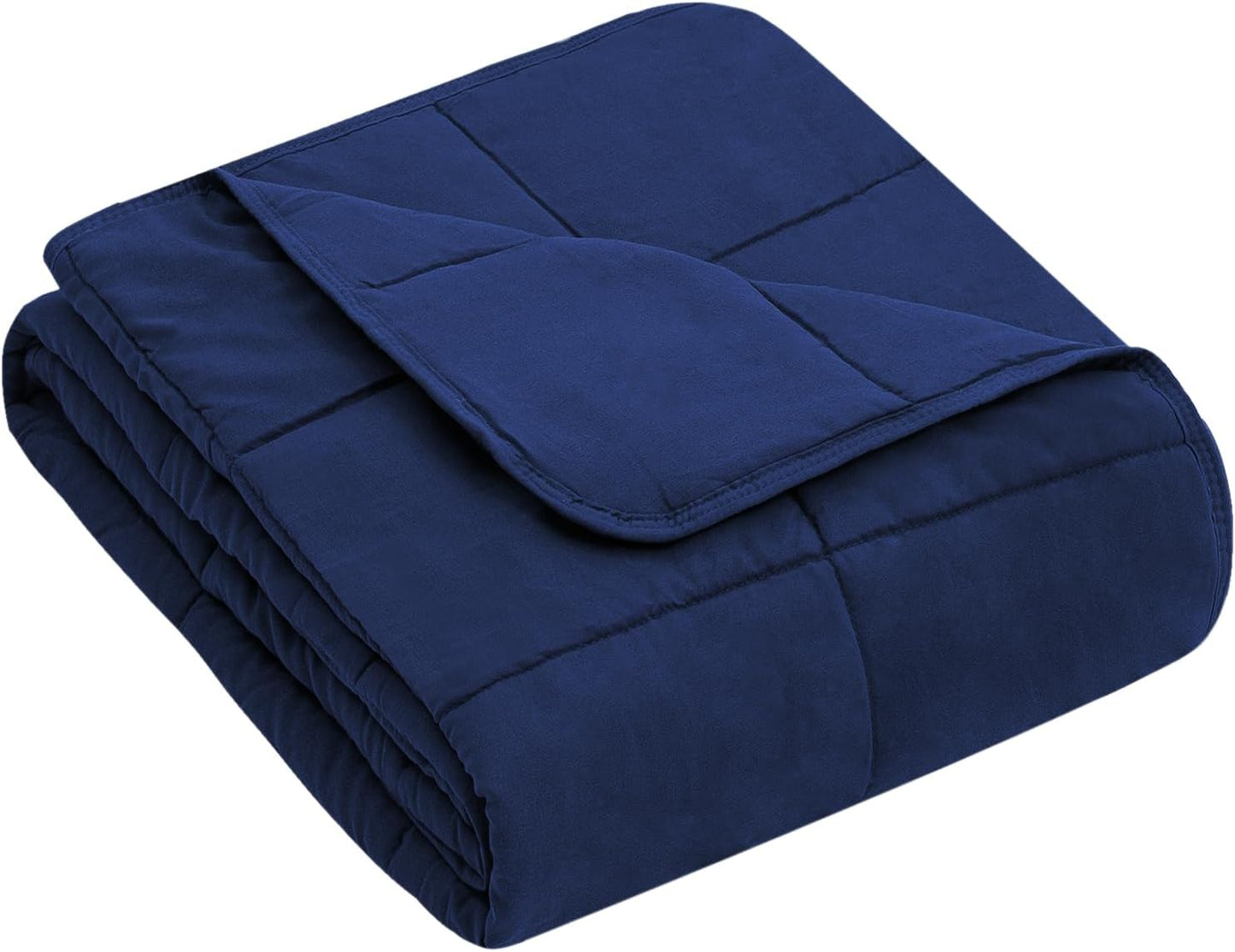yescool Weighted Blanket (3 lbs, 36" x 48", Blue) Cooling Heavy Blanket for Sleeping Perfect for 20-40 lbs, Breathable Blanket with Premium Glass Bead, Machine Washable