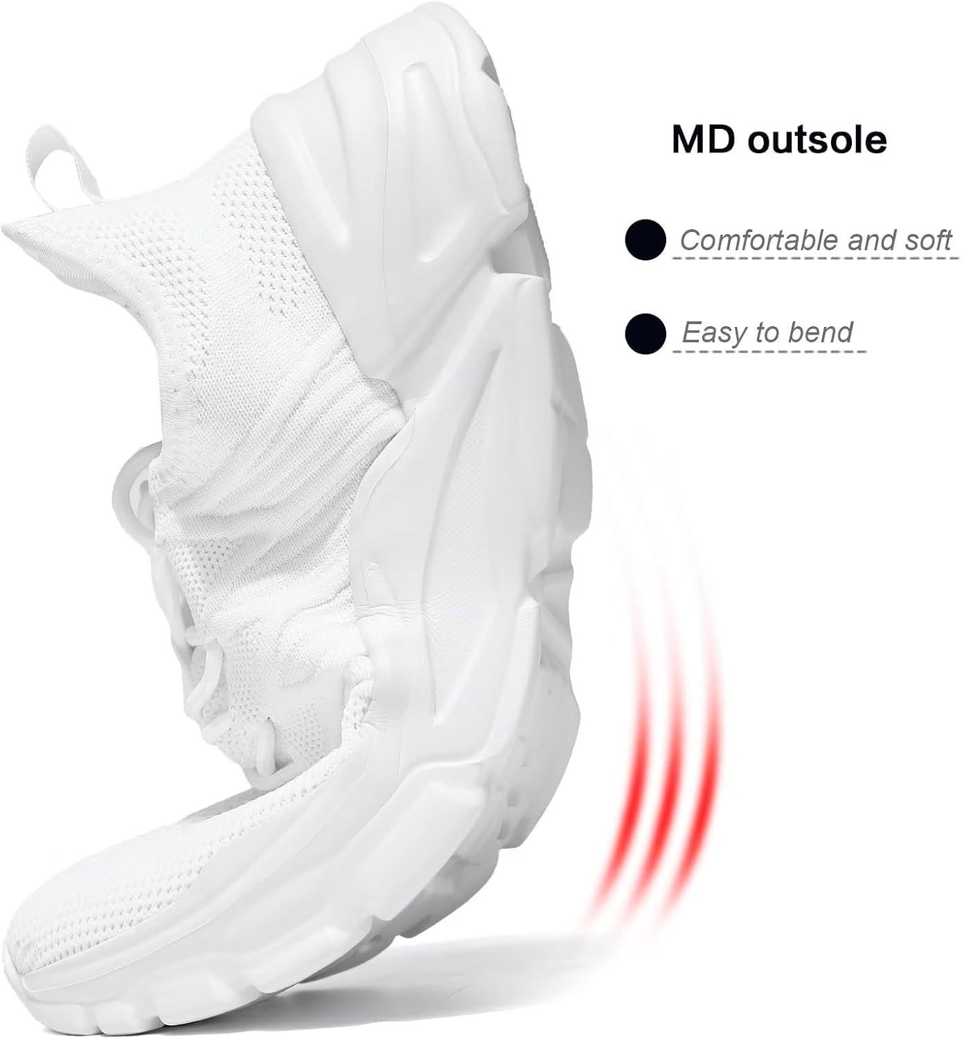 Mens Slip On Running Shoes Athletic Walking Trainers Lightweight Breathable Mesh Tennis Sneakers