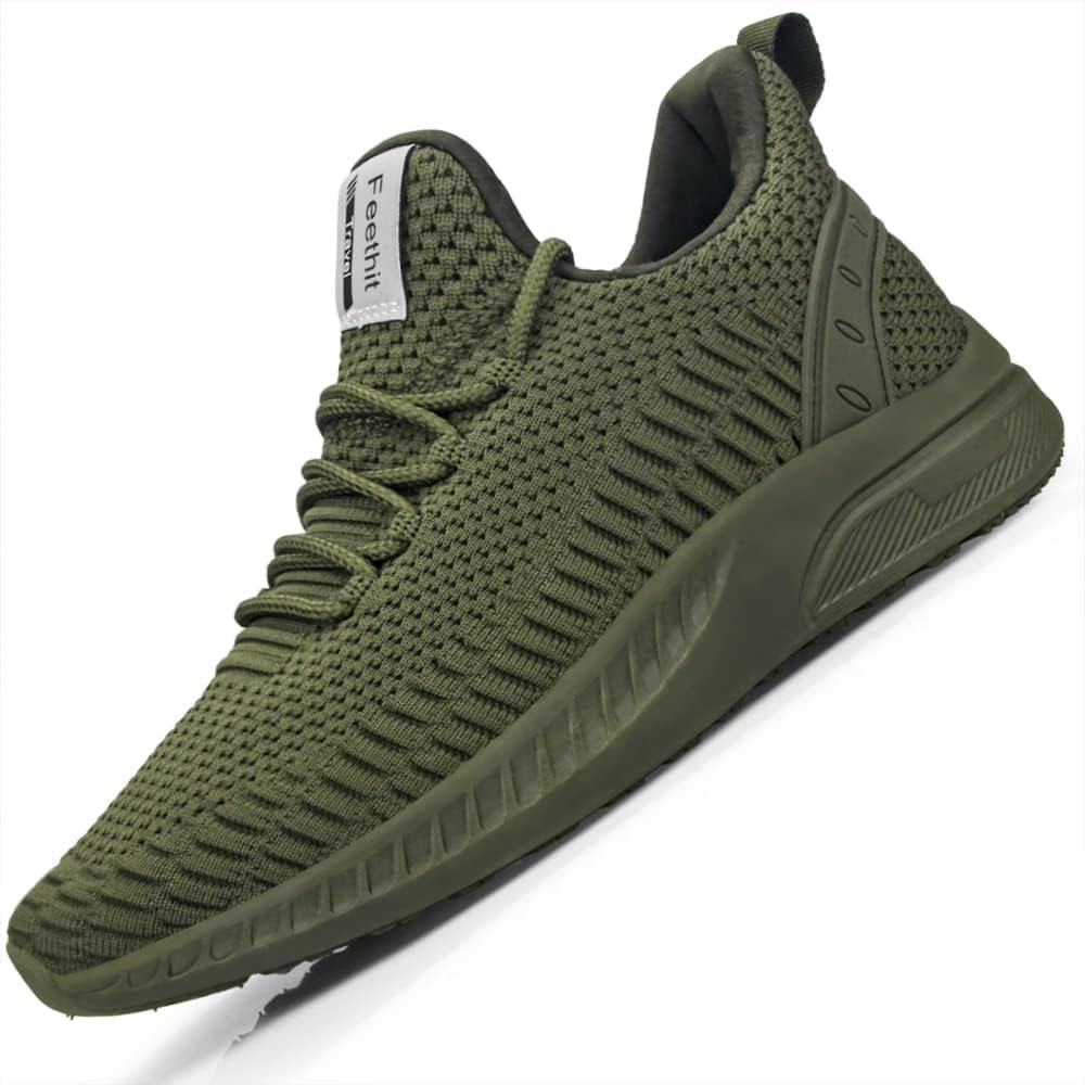 Feethit Mens Slip On Walking Shoes Blade Tennis Shoes Non Slip Running Shoes Lightweight Workout Shoes Breathable Mesh Fashion Sneakers