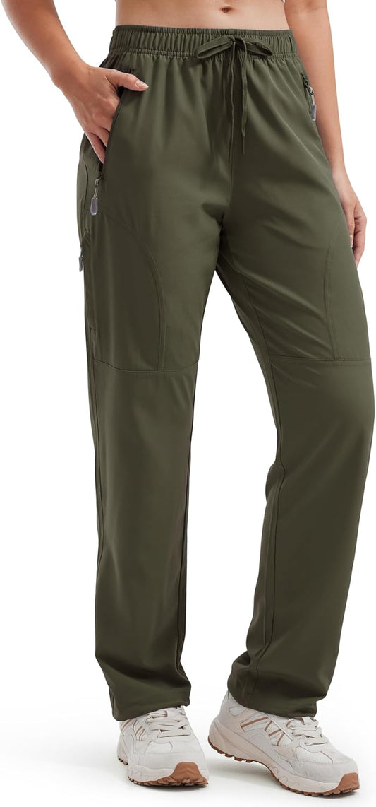 Libin Women's Hiking Pants Lightweight Quick Dry Cargo Pants Casual Safari Work Travel Clothes Petite/Regular/Tall