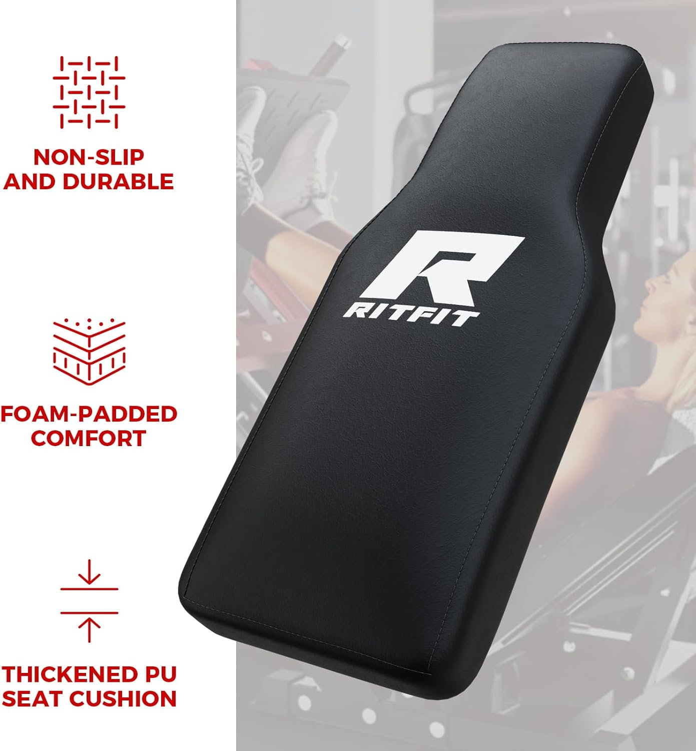 RitFit Leg Press Hack Squat Machine, Professional Adjustable Leg Press Machine for Home Gym with Linear Bearing, Specialty Hack Squat Machine for Full Lower Body Workout with Weight Storage Posts