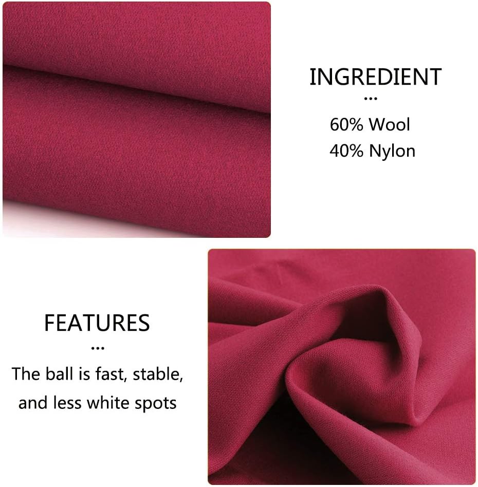 Boshen Worsted Blend Billiard Cloth Pool Table Felt Fast Speed for 7' 8' 9' Pool Table Pre Cut Bed & Rails