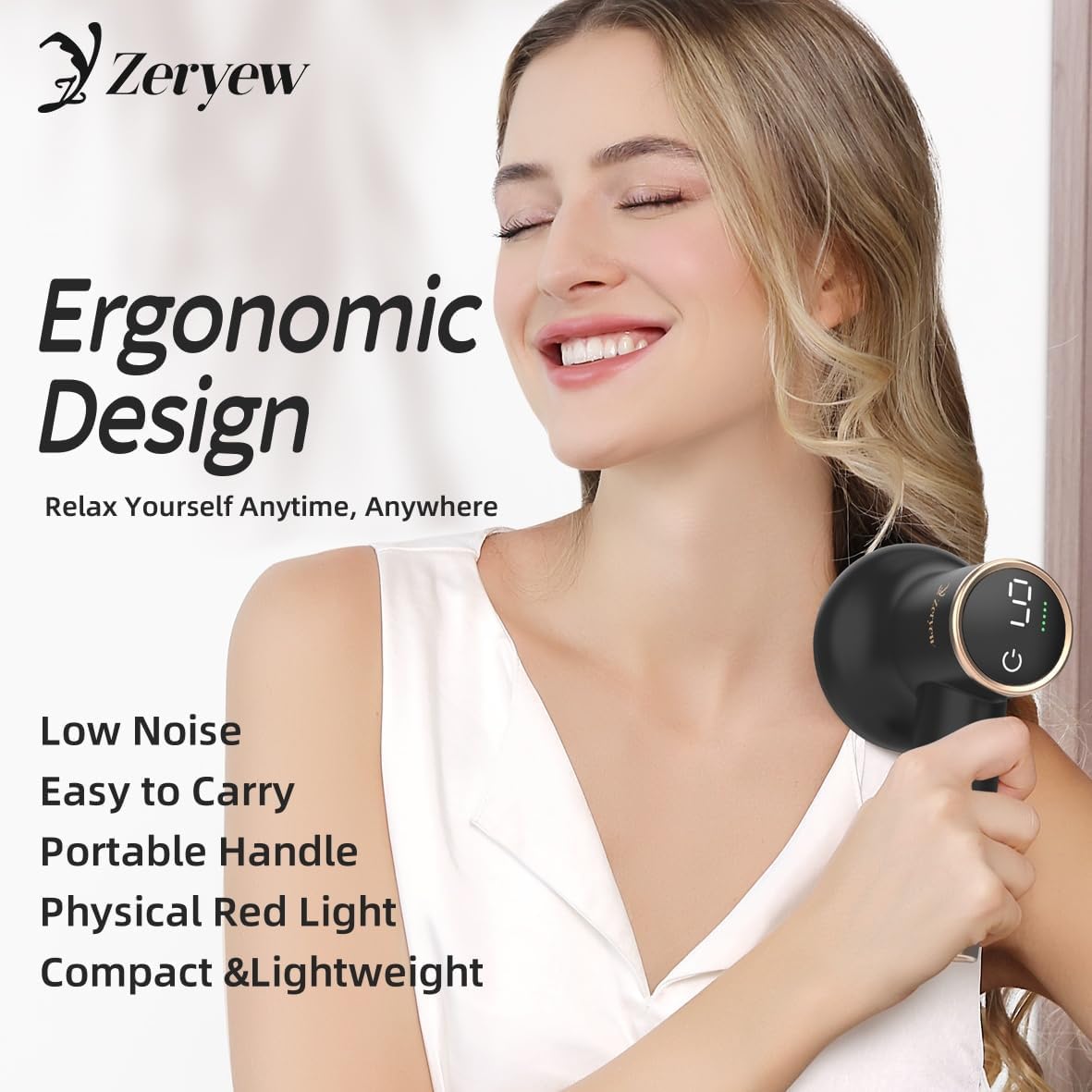 Cordless Cellulite Massager, Handheld Lymphatic Drainage Tool, Mini Body Sculpting Machine with 9 Speeds and 8 Massage Heads, Lymphatic Drainage Massage Tool for Legs Butt Belly Fat