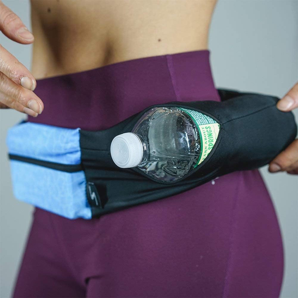 3 Pocket Adjustable Running Belt Waist Pack, Fanny Pack For Working Out With Sweat Resistant Backing, Holds All iPhone Models