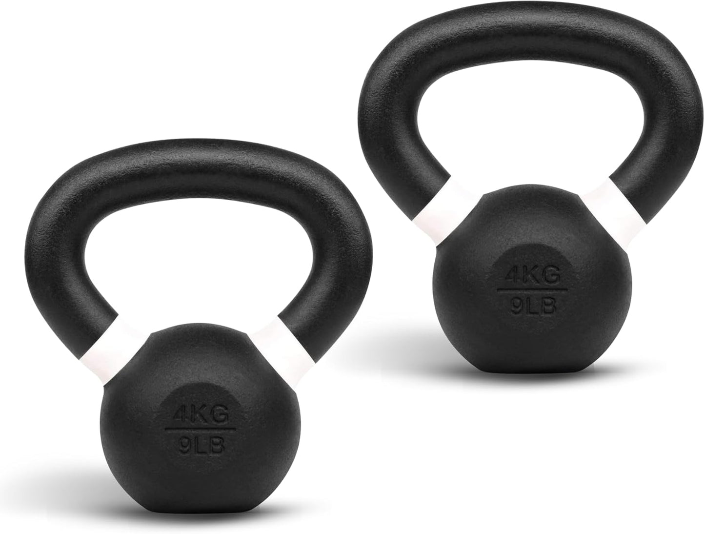 Yes4All Powder Coated Cast Iron Kettlebell Strength Training Kettlebells Weight Set for Full Body Workout, Home Gym