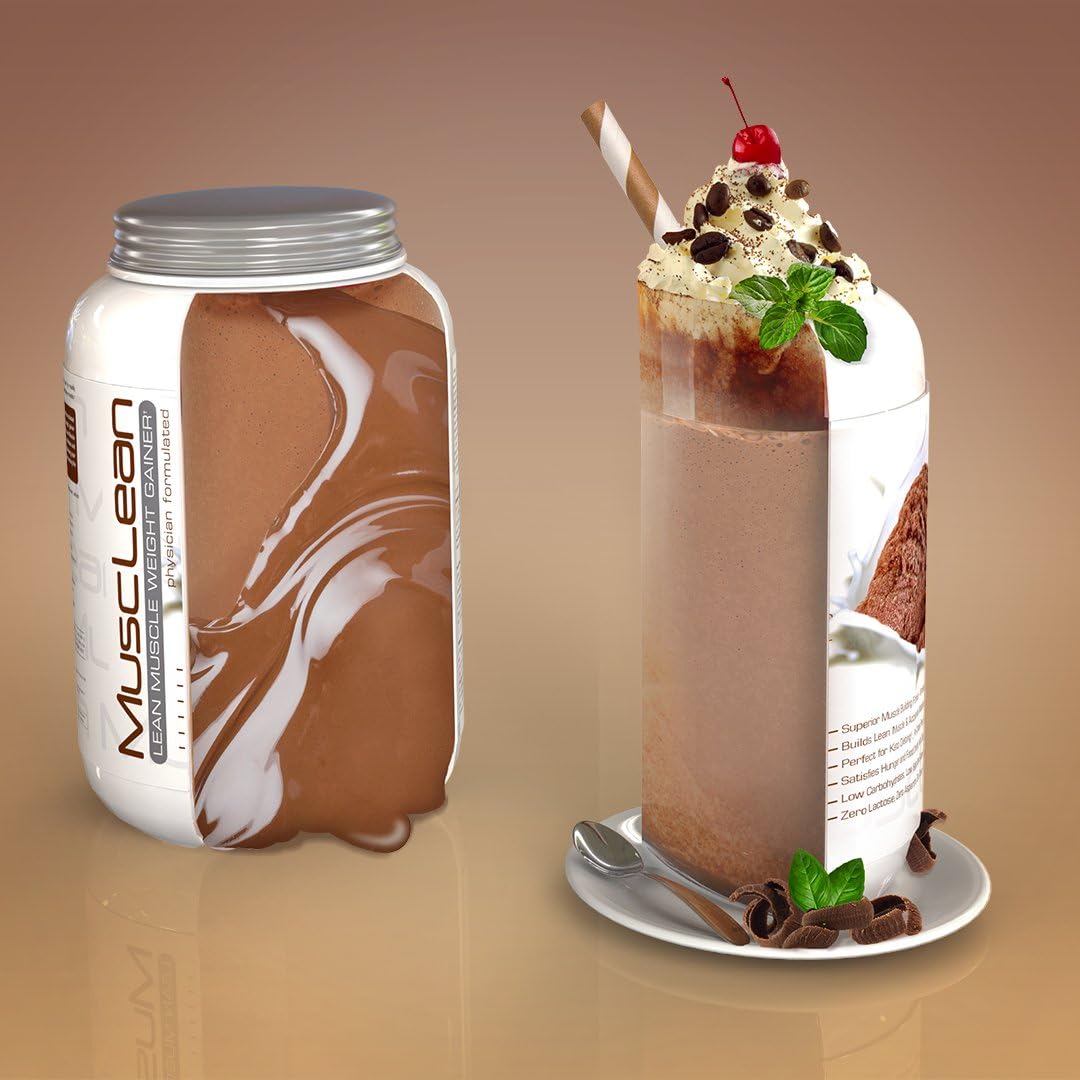 Metabolic Nutrition - Musclean - Milkshake, Whey High Protein Meal Replacement, Maintenance Nutrition, Low Carb, Keto Diet, Digestive Enzymes, Chocolate, 2.5 Pound (25 ser)