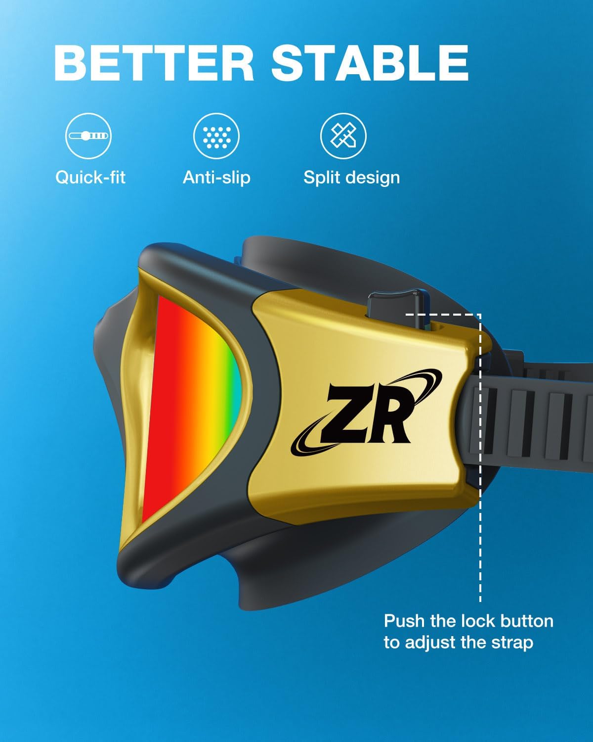 ZIONOR Swim Goggles, G1 MAX Polarized Anti-Fog Swimming Goggles for Men Women