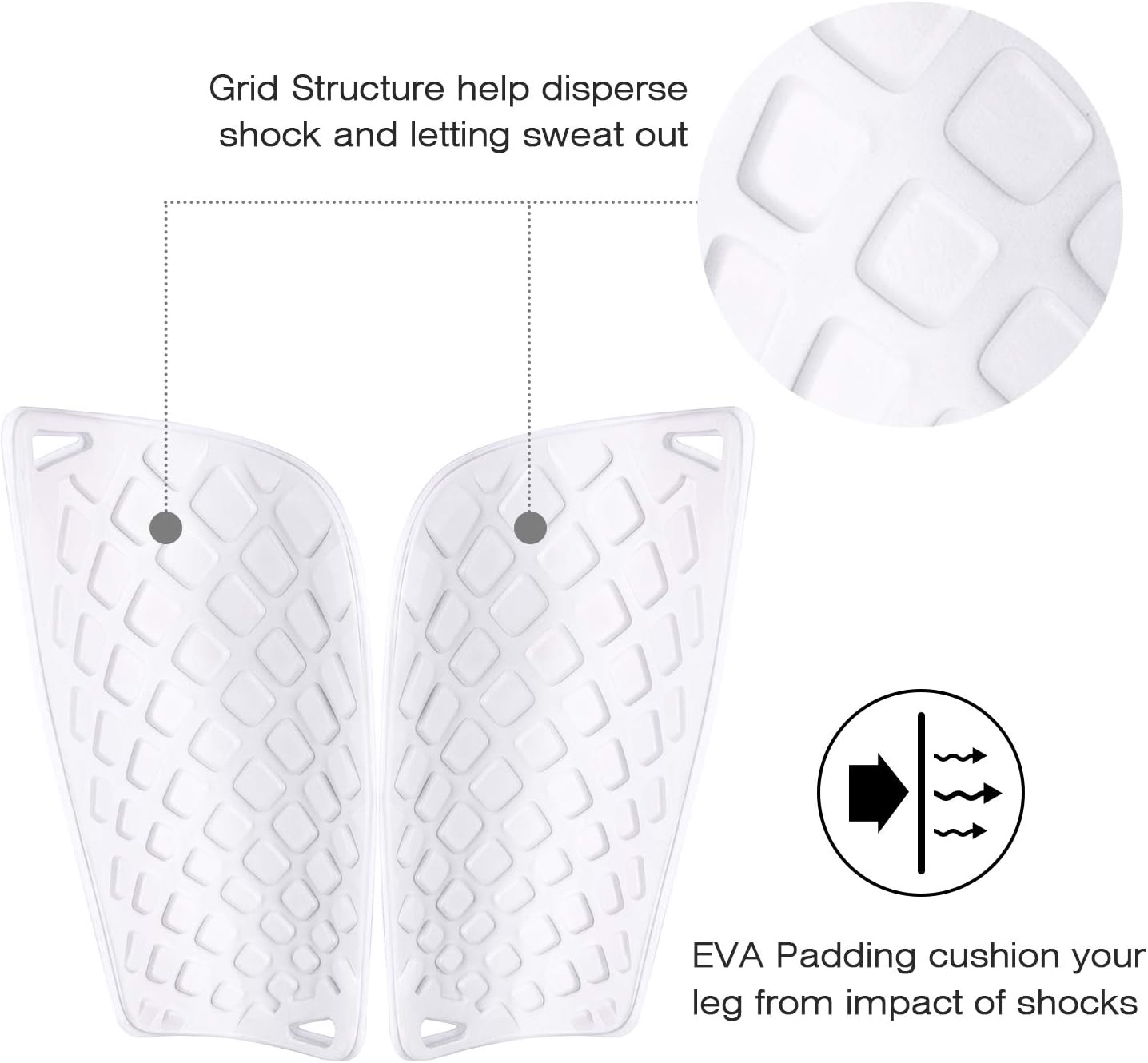 Gonex Soccer Shin Guards for Kids Adult, Youth Boys Girls Shin Guards Slip in Soccer Shin Pad Sleeves Canilleras for Football Games, EVA Cushion Protection Reduce Shocks & Injuries