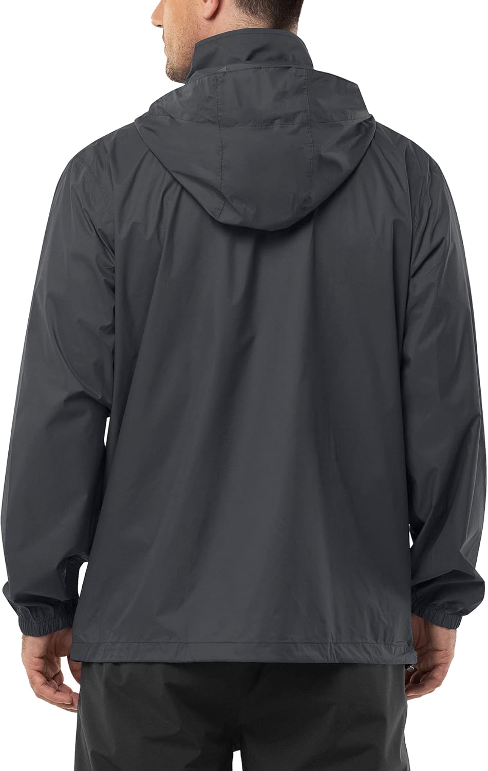 Outdoor Ventures Men's Rain Jacket Waterproof Lightweight Packable Rain Shell Raincoat with Hood for Golf Hiking Travel