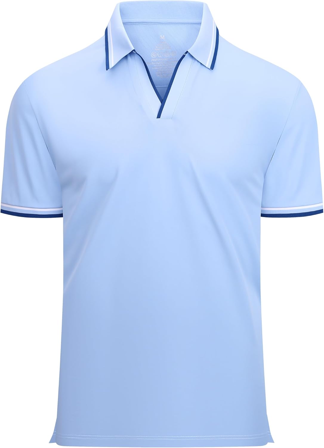Esabel.C Jacquard Golf Shirts for Men Moisture Wicking Short Sleeve Performance Dry Fit Active Mens Polo Shirts