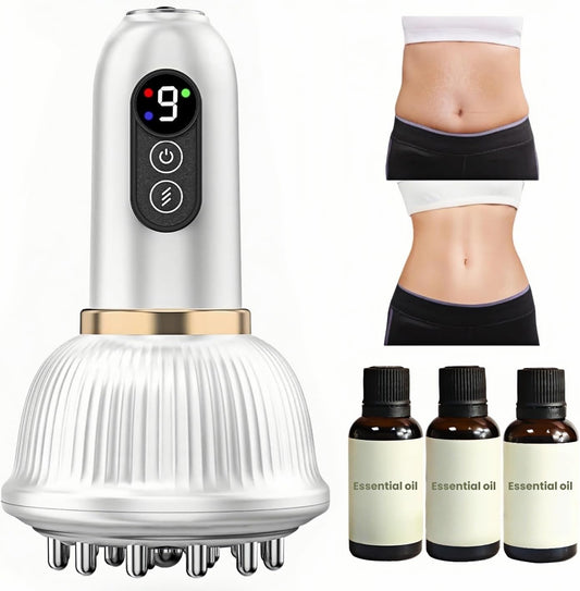 Lymphatic Drainage Massager for Legs, Arms & Belly – Anti Cellulite & Stretch Marks Reduction Tool with Microcurrent, Heat, Vibration & Light Therapy – Portable Body Sculpting Machine for Home Use