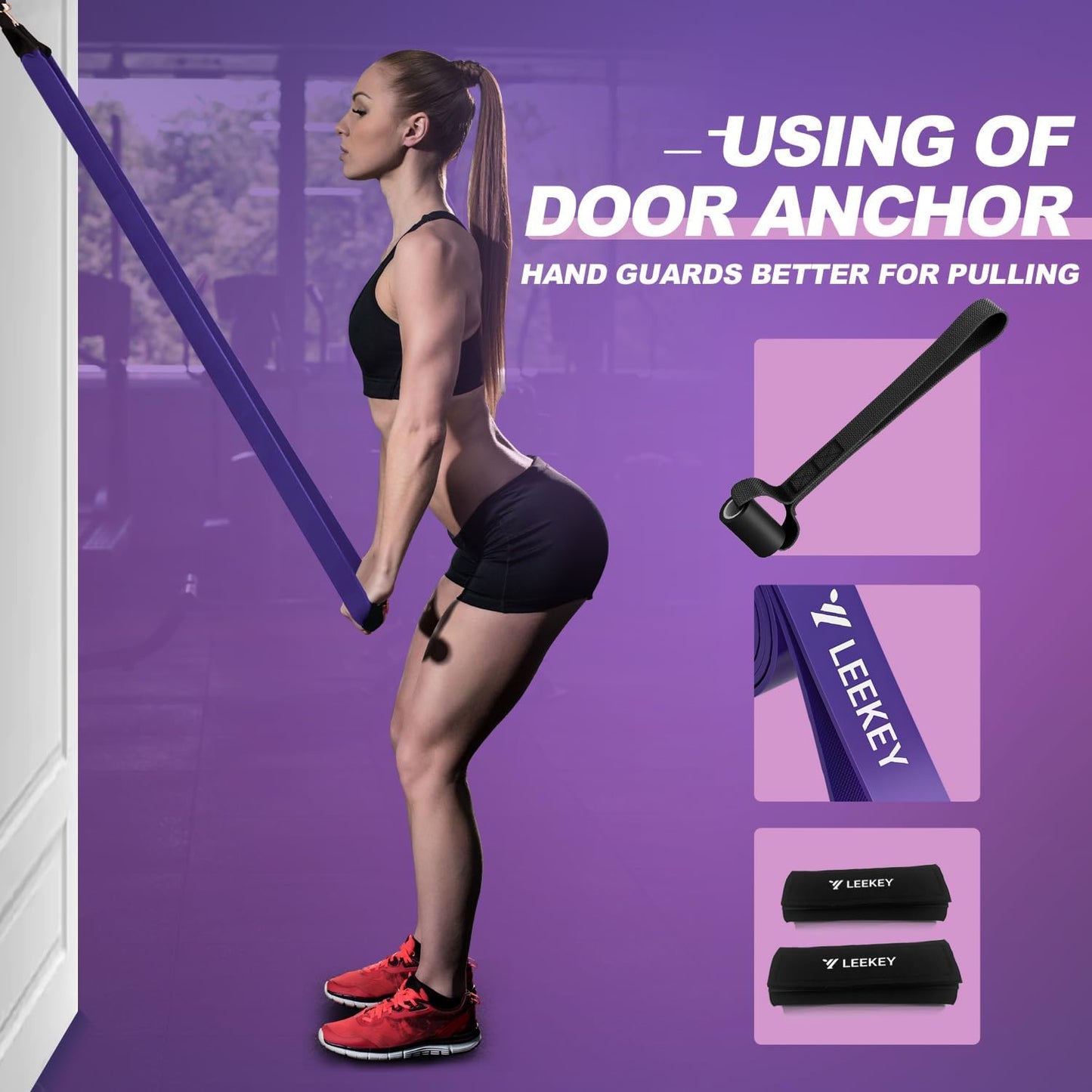 LEEKEY Resistance Bands Set for Pull-Up Assistance & Full-Body Training, Multi-Level Exercise Bands with Bag for Home Workouts, Physical Therapy, Strength Training (Men/Women)