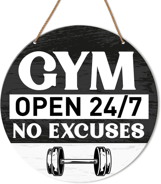 HSNBT Gym Signs Wall Decor, Home Gym Motivational Wall Decor Gym Hanging Signs Decorations for Fitness Workout Room Gift for Woman Man Gym Enthusiast