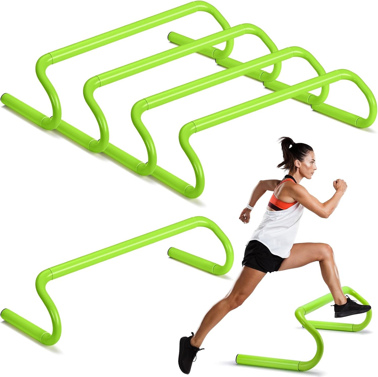 5 Pcs Speed Agility Training Hurdles Detachable Durable Equipment Plyometric and All Purpose Speed Training Hurdle Equipment for Athletes Soccer Basketball