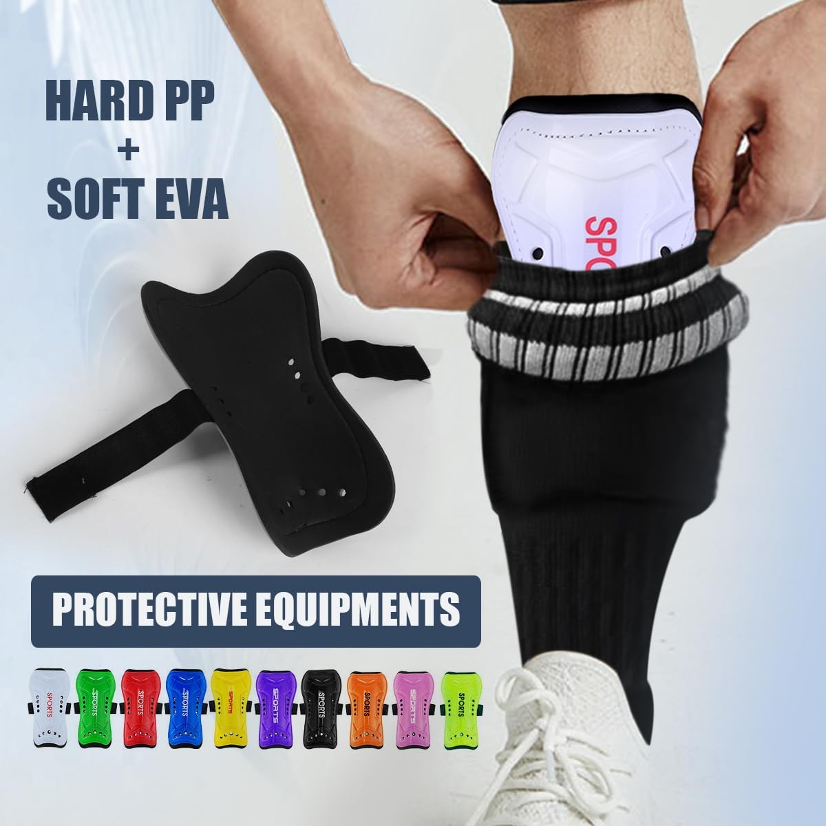 Youth Soccer Shin Guards for Kids Shin Pads Child Calf Protective Gear Protective Soccer Equipment for Boys Girls Children 3-15 Years Old