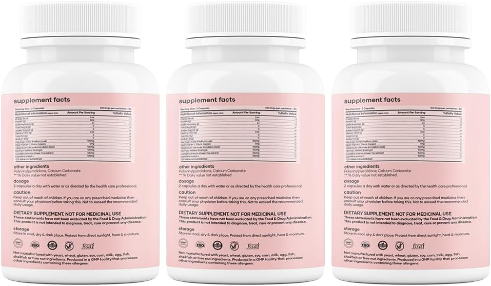 Mars Fat Burn Capsules with Psyllium Husk, Moringa & Dandelion Root – Herbal Blend for Active Routine (Pack of 3)