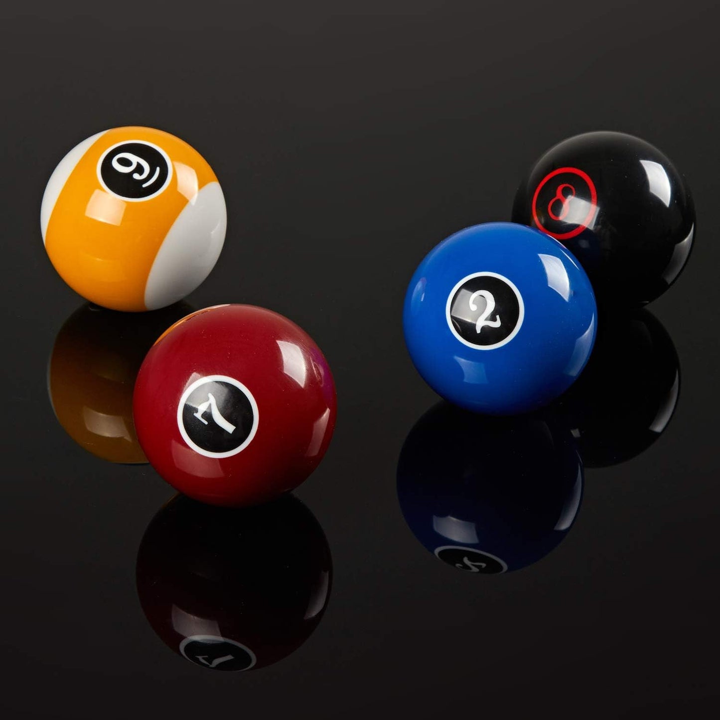 Collapsar Deluxe 2-1/4" Billiard Pool Balls Marble-Swirl Style Billiards Ball Complete 16 Ball Set (Several Style Available)