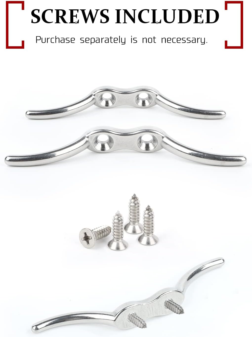 Atibin Deck Hardware Dock Cleats Steel Stainless Kayak Boat Cleat Marine Mooring Heavy Rope Cleat Base