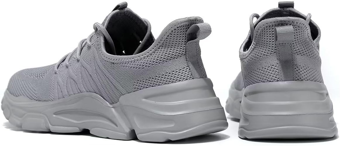 Mens Slip On Running Shoes Athletic Walking Trainers Lightweight Breathable Mesh Tennis Sneakers