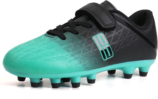 brooman Kids Firm Ground Soccer Cleats Boys Girls Athletic Outdoor Football Shoes