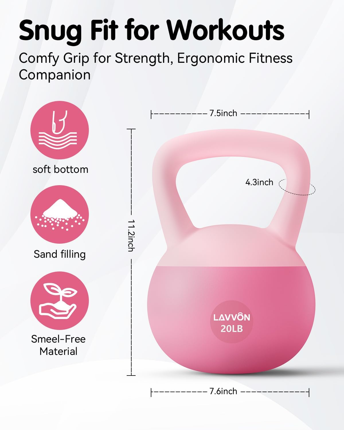 Soft Kettlebell - Cushioned Impact-Resistant Base and Anti-Slip, Kettle bell Anti-Slip Grip Weight for Home Workouts, Safe Strength Training Kettlebells Sets for Women & Men, With Non-slip Gloves