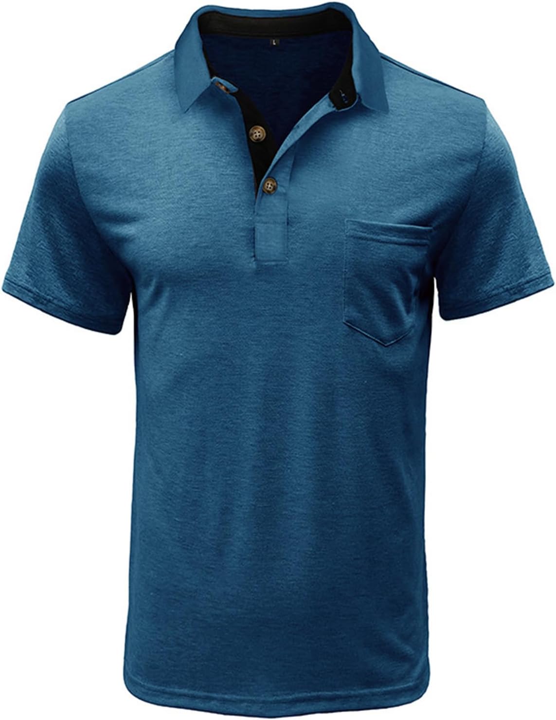 SEGANUP Men's Fashion Polo Shirts Short Sleeve Casual Cotton Golf Shirts Moisture Wicking Polo Shirt with Pocket