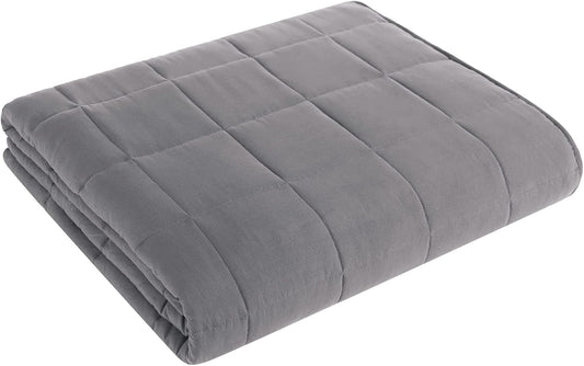 L'AGRATY Weighted Blanket - 88"x104" 25lbs Cooling Breathable Heavy Blanket Microfiber Material with Glass Beads for Adult All-Season Summer Fall Winter Soft Thick Comfort