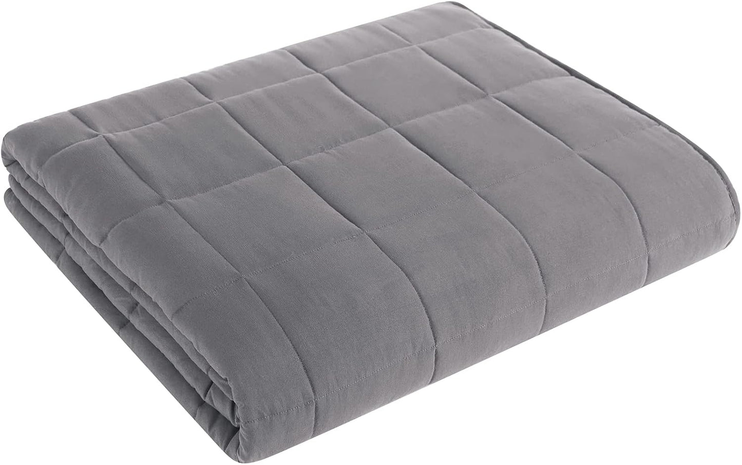 L'AGRATY Weighted Blanket - 80"x87" 20lbs Cooling Breathable Heavy Blanket Microfiber Material with Glass Beads for Adult All-Season Summer Fall Winter Soft Thick Comfort