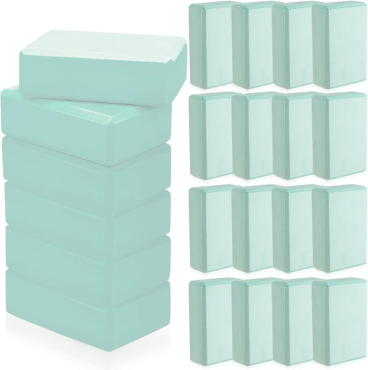 Outus 20 Pcs Yoga Blocks Bulk 9 x 6 x 3 Inch High Density Bricks to Improve Strength Flexibility Balance Soft Non Slip Gymnastic Blocks for Yoga Sports