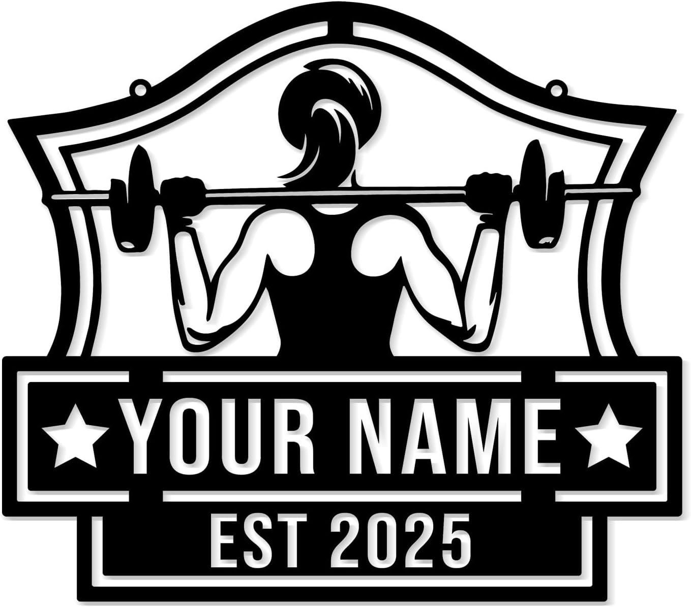 Personalized Metal Gym Sign, Custom Fitness Metal Wall Decor, Body Builder Lovers Gift, Gym Custom Unique Metal Wall Art, fitness room decor, home gym decor, gym wall art (Style-2)