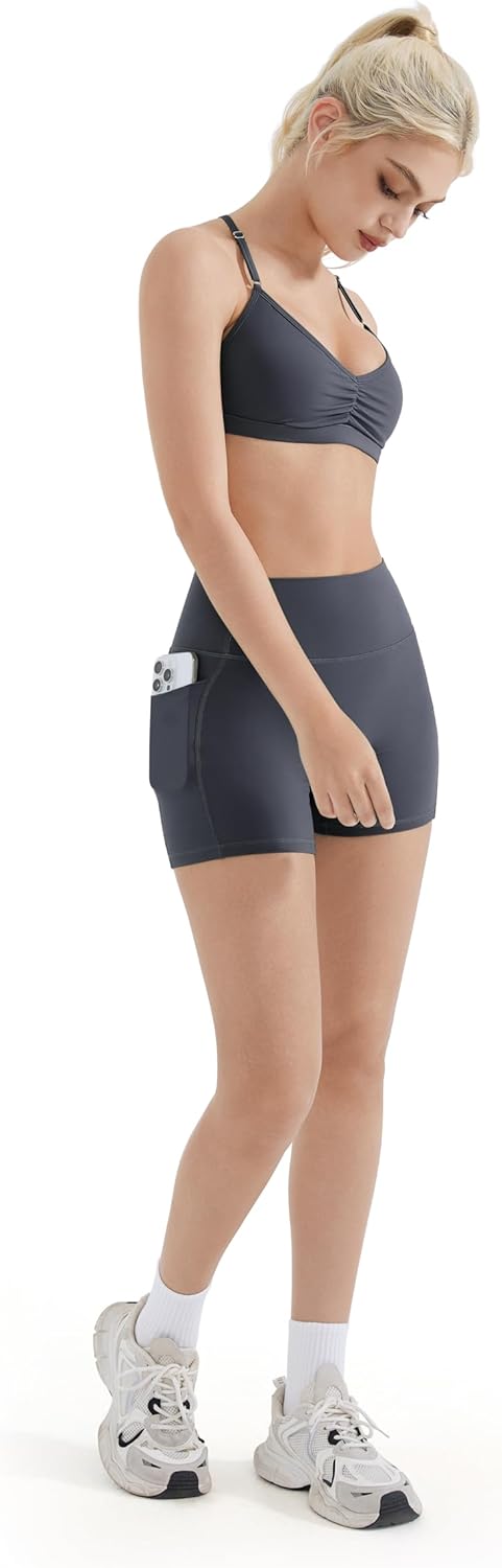 SUUKSESS Workout Sets for Women Padded Open Back Strappy Gym Set Criss Cross Yoga Sets 2 Pieces