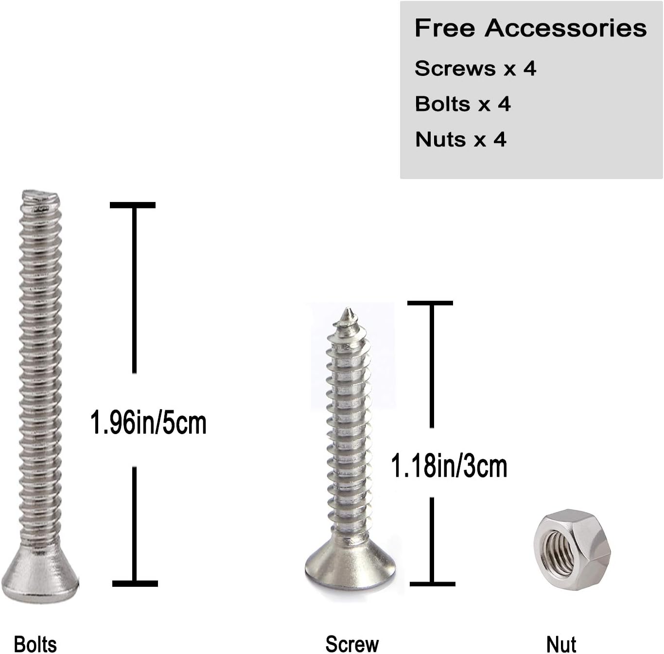 Boat Cleat Open Base Boat Cleat, Dock Cleat All 316 Stainless Steel Boat Mooring Accessories, Free Installation Accessories Screws(4/5 /6/8 inch)