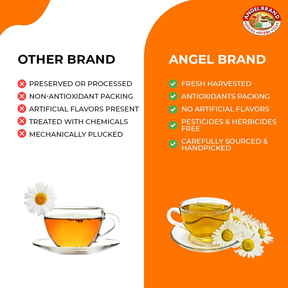 Angel Brand Chamomile Tea Bags, Chamomile Flower Tea for Relaxation & 20 bags